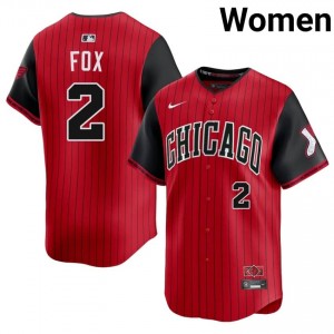Durable Nellie Fox #2 CWS City Connect Women Baseball Jersey | Red South Side Pride Edition 3n214211
