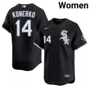 #14 Paul Konerko Gameday Women Baseball Jersey | CWS White Sox Black Fan Gear 814L8D28
