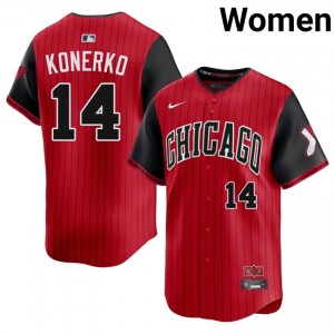 ChiSox Paul Konerko #14 Red Women City Connect Baseball Jersey | 2026 Season Pro-Grade 6c7Dl435