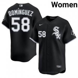 Exclusive Seranthony Dominguez #58 CWS Women Baseball Jersey | Black South Side Pride Edition n16nDF21