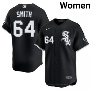 Shane Smith #64 Chicago White Sox Baseball Jersey | Game Women Black Embroidery Edition 2UQARh16
