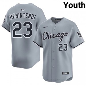 ChiSox Andrew Benintendi #23 Gray Youth Baseball Jersey | 2026 Season Official 607Rb152