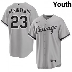 Andrew Benintendi #23 Chicago White Sox Baseball Jersey | Player Youth Grey Embroidery Edition q8CJQW15