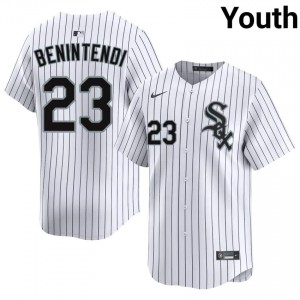 Game Andrew Benintendi #23 CWS Youth Baseball Jersey | White South Side Pride Edition 75t7ky38