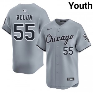 #55 Carlos Rodon Classic Youth Baseball Jersey | CWS White Sox Gray Fan Gear 634T6y43