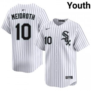 #10 Chase Meidroth Genuine Youth Baseball Jersey | CWS White Sox White Fan Gear 8fP61782