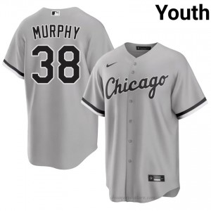 ChiSox Chris Murphy #38 Grey Youth Baseball Jersey | 2026 Season Gameday x87sUe52