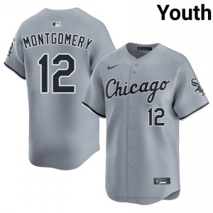 ChiSox Colson Montgomery #12 Gray Youth Baseball Jersey | 2026 Season Genuine 433CQ744