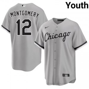 Colson Montgomery #12 Chicago White Sox Baseball Jersey | Replica Youth Grey Embroidery Edition 54K66857