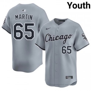 #65 Davis Martin Official Youth Baseball Jersey | CWS White Sox Gray Fan Gear v16F2j72