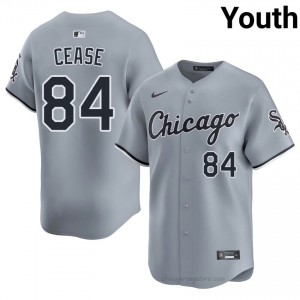 #84 Dylan Cease Official Youth Baseball Jersey | CWS White Sox Gray Fan Gear gls34M71