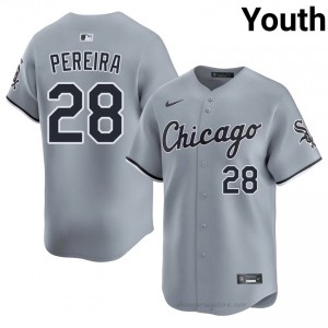 Iconic Everson Pereira #28 CWS Youth Baseball Jersey | Gray South Side Pride Edition 562joM77