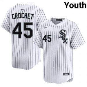 Garrett Crochet #45 Chicago White Sox Baseball Jersey | Exclusive Youth White Stitched Edition XV864761