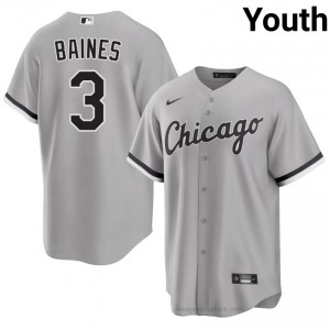 Harold Baines #3 Chicago White Sox Baseball Jersey | Game Youth Grey Embroidery Edition 43135e45