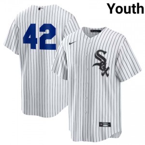 ChiSox Jackie Robinson Day #42 White Youth Baseball Jersey | 2026 Season MLB 0626mM37