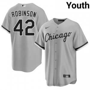 ChiSox Jackie Robinson #42 Grey Youth Baseball Jersey | 2026 Season Limited k04hD120
