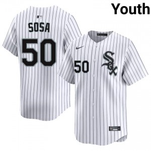 Lenyn Sosa #50 Chicago White Sox Baseball Jersey | Replica Youth White Stitched Edition L3Xgx630