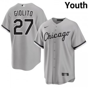 ChiSox Lucas Giolito #27 Grey Youth Baseball Jersey | 2026 Season Gameday s7035B14