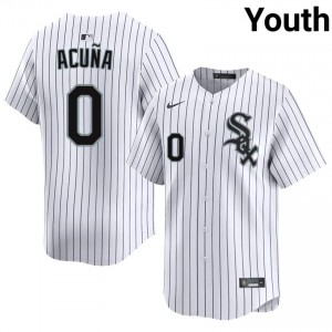 Luisangel Acuna #0 Chicago White Sox Baseball Jersey | Durable Youth White Stitched Edition 52F64596