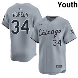 Exclusive Michael Kopech #34 CWS Youth Baseball Jersey | Gray South Side Pride Edition 2v0V7128