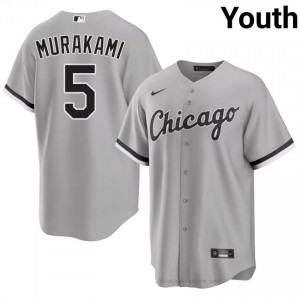 #5 Munetaka Murakami Official Youth Baseball Jersey | CWS White Sox Grey Fan Gear 775DtX46