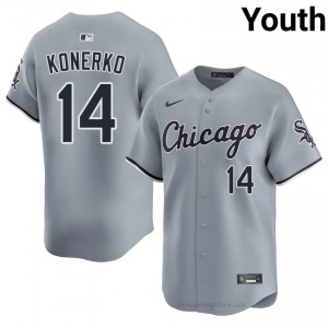 Premium Paul Konerko #14 CWS Youth Baseball Jersey | Gray South Side Pride Edition q8gs1868
