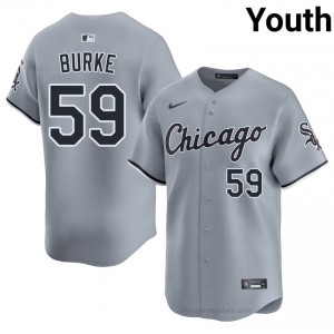 Premium Sean Burke #59 CWS Youth Baseball Jersey | Gray South Side Pride Edition svsbQS77