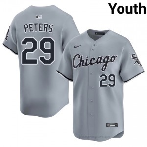 ChiSox Tristan Peters #29 Gray Youth Baseball Jersey | 2026 Season Gameday 3Q03O253
