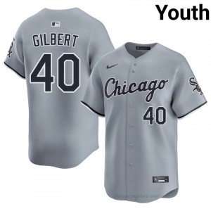 #40 Tyler Gilbert Genuine Youth Baseball Jersey | CWS White Sox Gray Fan Gear 81V2E035