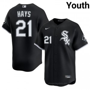 Iconic Austin Hays #21 CWS Youth Baseball Jersey | Black South Side Pride Edition 7I73L796