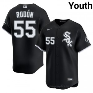 ChiSox Carlos Rodon #55 Black Youth Baseball Jersey | 2026 Season Genuine 6AI4GN54