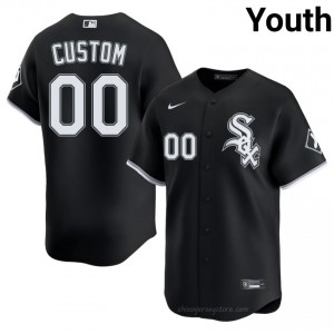 Premium Custom #00 CWS Youth Baseball Jersey | Black South Side Pride Edition 7526B833