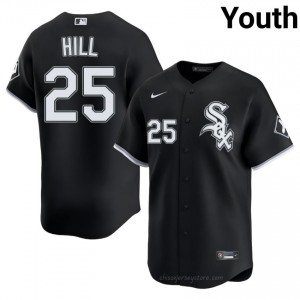 ChiSox Derek Hill #25 Black Youth Baseball Jersey | 2026 Season Gameday t2A83385