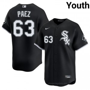 Exclusive Jedixson Paez #63 CWS Youth Baseball Jersey | Black South Side Pride Edition e136pM26