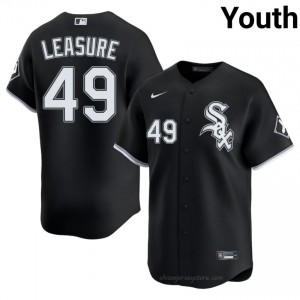 Game Jordan Leasure #49 CWS Youth Baseball Jersey | Black South Side Pride Edition 6FejXd89