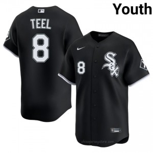 Durable Kyle Teel #8 CWS Youth Baseball Jersey | Black South Side Pride Edition 48dpv646