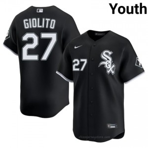 Lucas Giolito #27 Chicago White Sox Baseball Jersey | Player Youth Black Stitch Edition 8LDDcM50