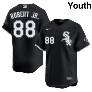 Game Luis Robert Jr. #88 CWS Youth Baseball Jersey | Black South Side Pride Edition 45Pum343