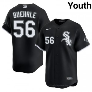#56 Mark Buehrle Genuine Youth Baseball Jersey | CWS White Sox Black Fan Gear 61VW3033