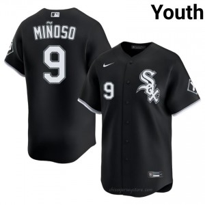Minnie Minoso #9 Chicago White Sox Baseball Jersey | Replica Youth Black Stitch Edition 0D2MIP65