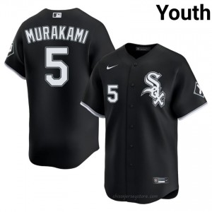 Replica Munetaka Murakami #5 CWS Youth Baseball Jersey | Black South Side Pride Edition Q5x3l657