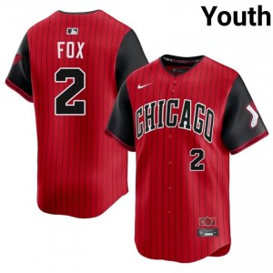 #2 Nellie Fox Official Youth City Connect Baseball Jersey | CWS White Sox Red Fan Gear iE4s8T52