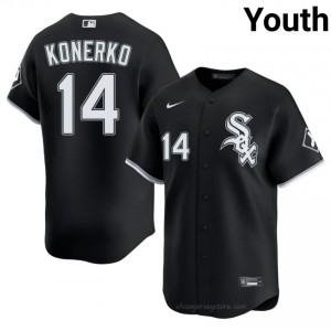 Paul Konerko #14 Chicago White Sox Baseball Jersey | Durable Youth Black Stitch Edition aAL75G35