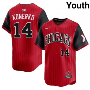 Authentic Paul Konerko #14 CWS City Connect Youth Baseball Jersey | Red South Side Pride Edition 3ao67x94