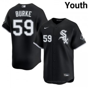Sean Burke #59 Chicago White Sox Baseball Jersey | Durable Youth Black Stitch Edition xaLcAR42