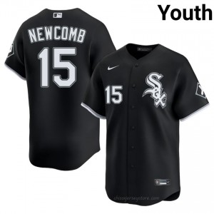 #15 Sean Newcomb Gameday Youth Baseball Jersey | CWS White Sox Black Fan Gear 14t3O051